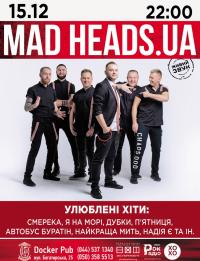 MAD HEADS.UA в Киев 15.12.2018 - Комплекс Docker Pub начало в 22:00 - подробнее на сайте AFISHA UA